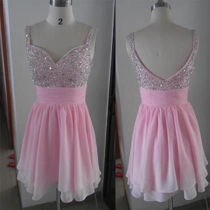 Pink Short Prom Dress, Short Prom Dresses,short..