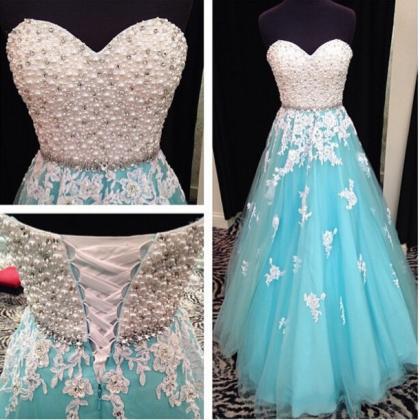 Sweetheart Blue Bridesmaid Dress,floor Length..