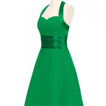 Halter Bridesmaid Dress,green Bridesmaid..