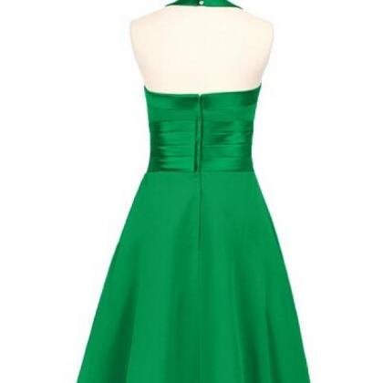 Halter Bridesmaid Dress,green Bridesmaid..