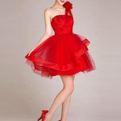 Elegant High Quality Short Length Red Prom..