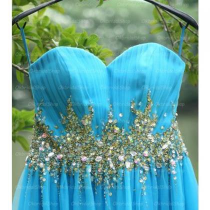 Evening Dresses, Party Dress, Light Blue Prom..