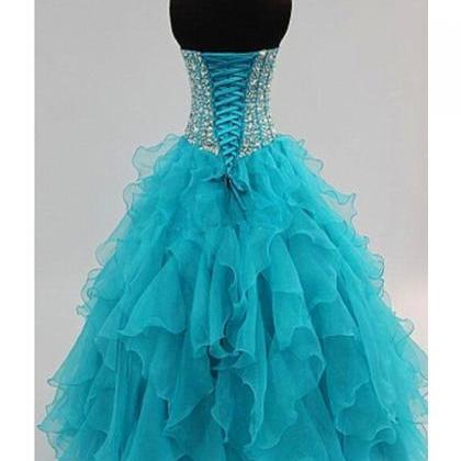 Evening Dresses, Party Dress,turquoise Prom..