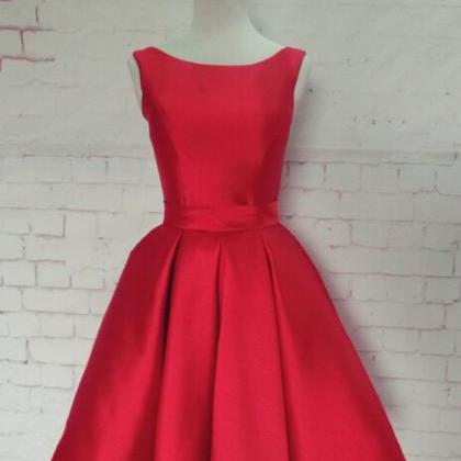2016 Elegant Red Short Prom Dresses, Backless..