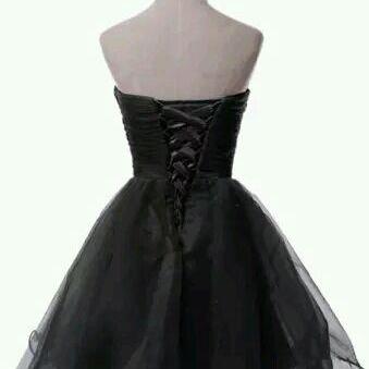 2016 Elegant Black Short Prom Dresses, Black..