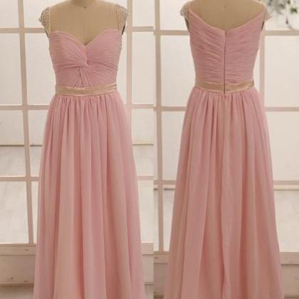 Pink Prom Dresses,long Elegant Prom..