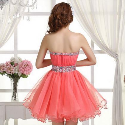 Prom Dresses,short Watermelon Red Prom..