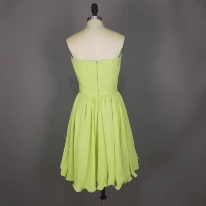 Prom Dresses,short Yellow-green Prom..