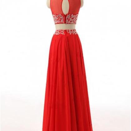 Prom Dress,red Prom Dress,2 Piece Prom Dress,sexy..