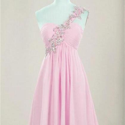 Prom Dresses,short Pink Prom Dresses,chiffon Prom..