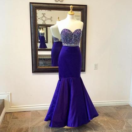 Prom Dress,royal Blue Prom Dress,mermaid Prom..