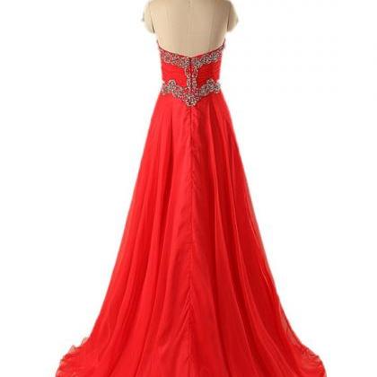 New Arrival Strapess Red Prom Dress..