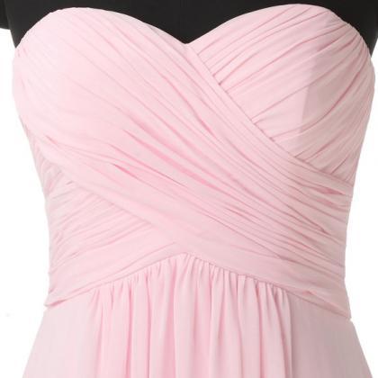 Fashion Elegant Chiffon Pink Evening Dresses A..