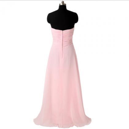 Fashion Elegant Chiffon Pink Evening Dresses A..