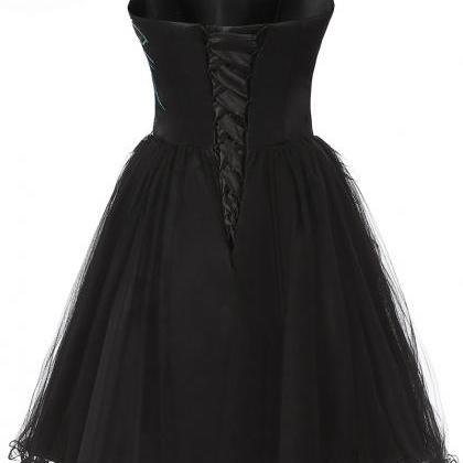 Black Short Tulle Homecoming Dress Featuring..