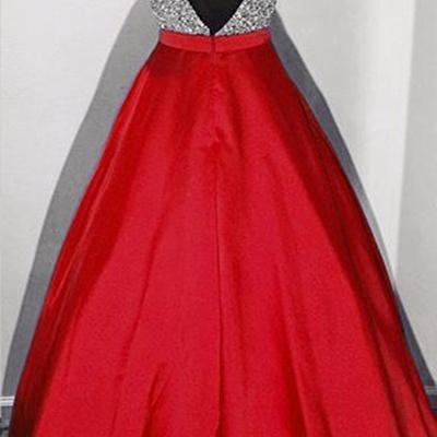 Red Prom Dresses,marvelous Satin Red Backless A..