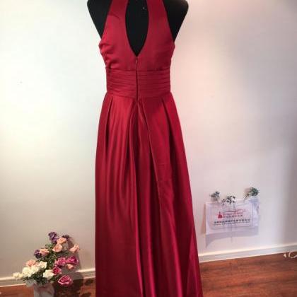 Floor Length Satin Red Formal Dresses Featuring..