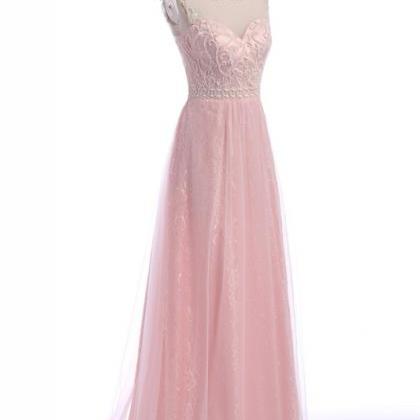 Amazing Pink Long Chiffon Prom Dresses Showcases..