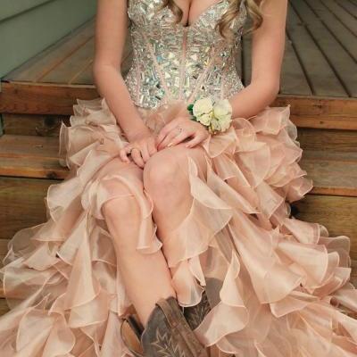 2015 long elegant champagne prom dresses, sexy crystal prom dresses,sexy high low organza evening dresses , formal prom dresses,dresses party evening,formal dresses evening,2015 new arrival formal dresses,elegant long evening dresses