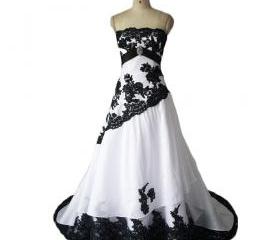 Wedding Dresses,black Wedding Dresses,taffeta Wedding Dress,bridal
