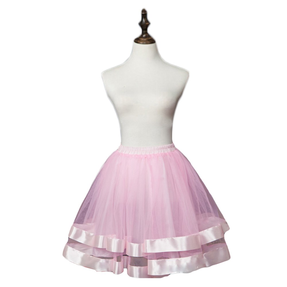 Women Short Tutu Skirts 2 Layers Underskirt Wedding Dance Skirt Mini Petticoat For Wedding Prom Dress
