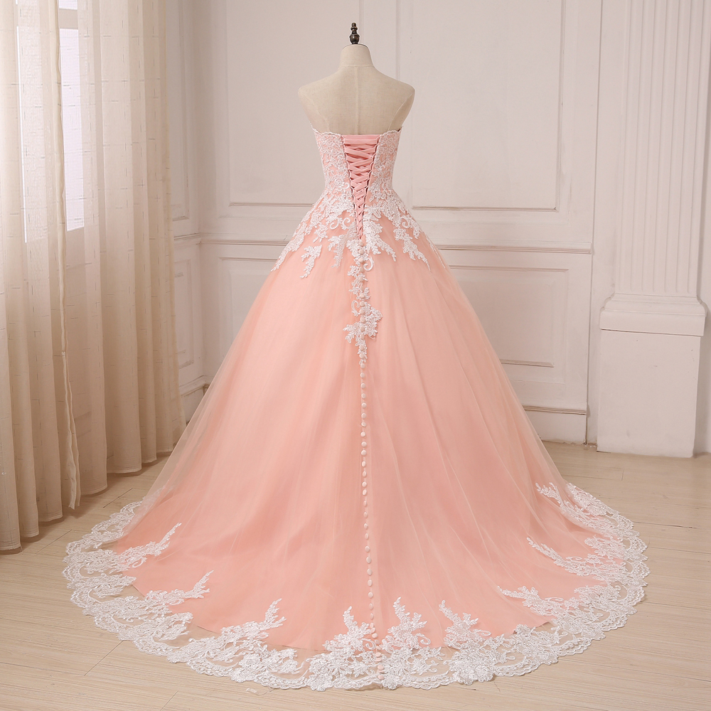 Open Back Chiffon and Lace Sexy Gowns Coral