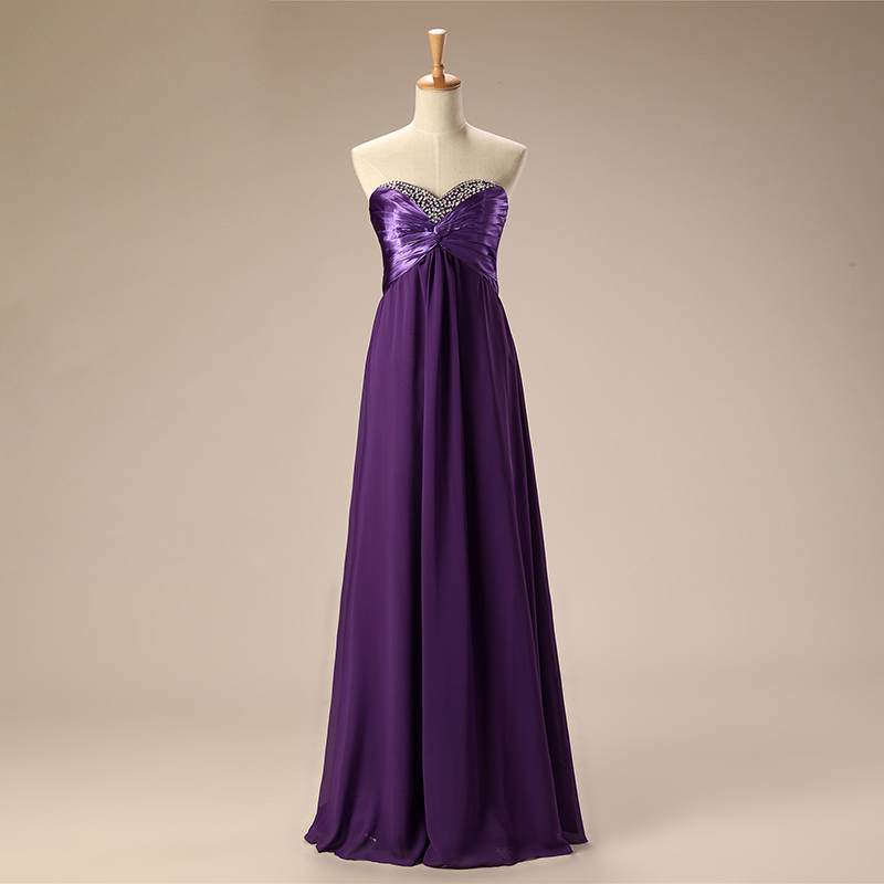 Sexy Strapless Chiffon Purple Bridesmaid Dress,floor Length A Line Burgundy Bridesmaid Dresses,elegant Long Prom Dresses Party Evening Gown