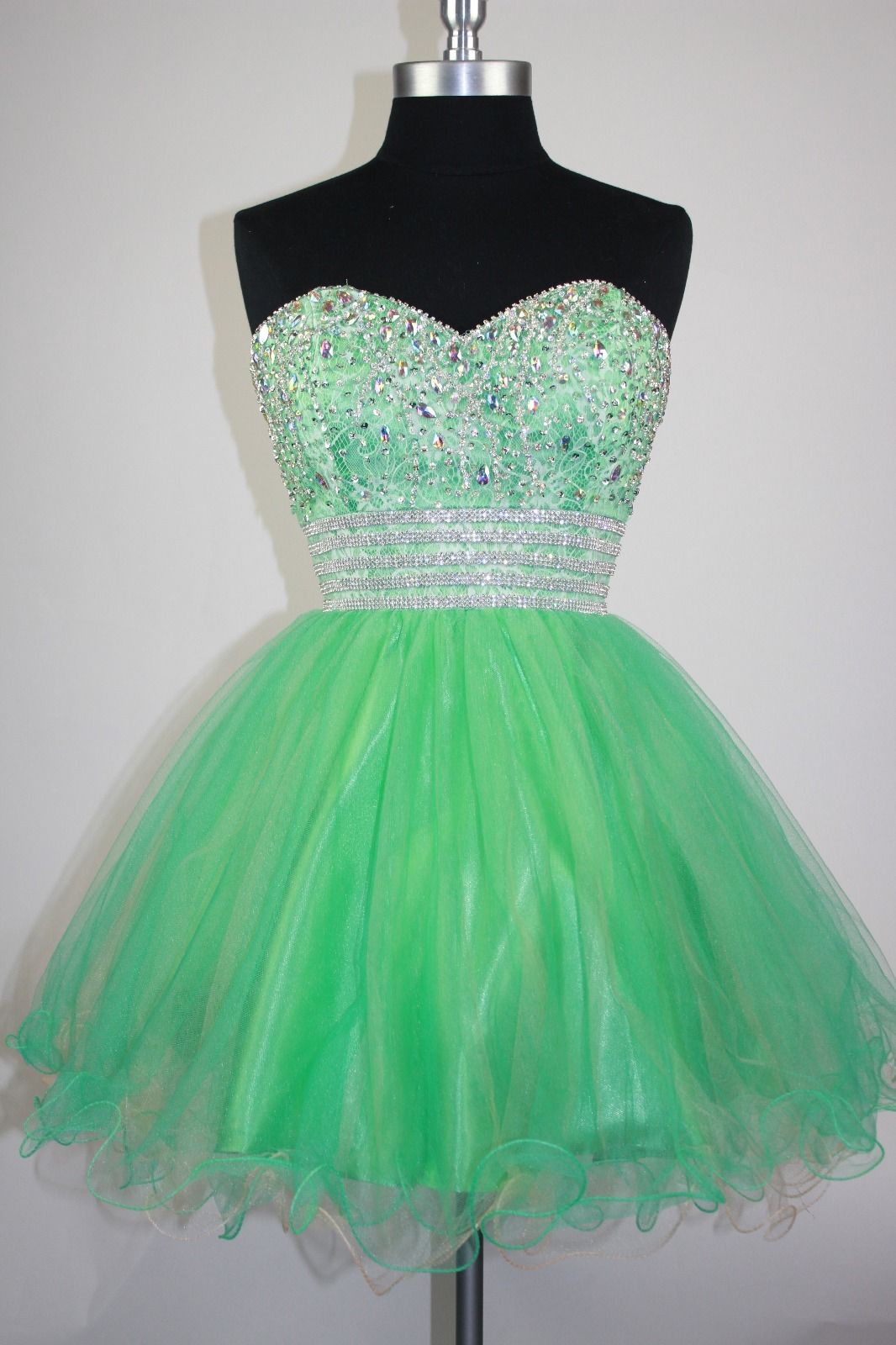 2018 Sexy Short Green Tulle Prom Dress , Graduation Dresses 2018,party Dresses,short Homecoming Dresses, Short Prom Dress 2017