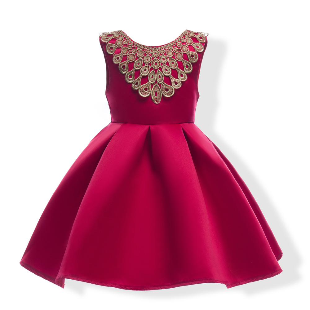 2018 Red Girls Dresses For Party And Wedding,first Communion Dresses For Girls