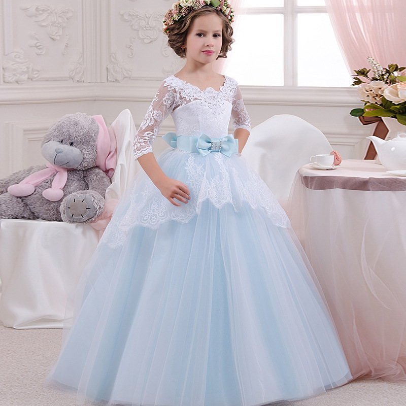 Light Blue Flower Girl Dresses