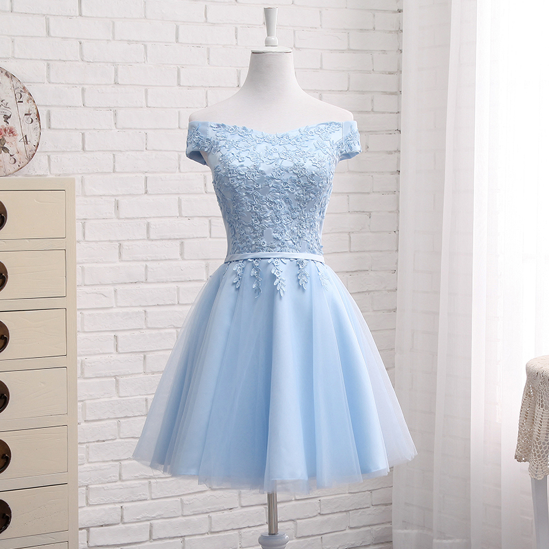 Pale blue hot sale graduation dress