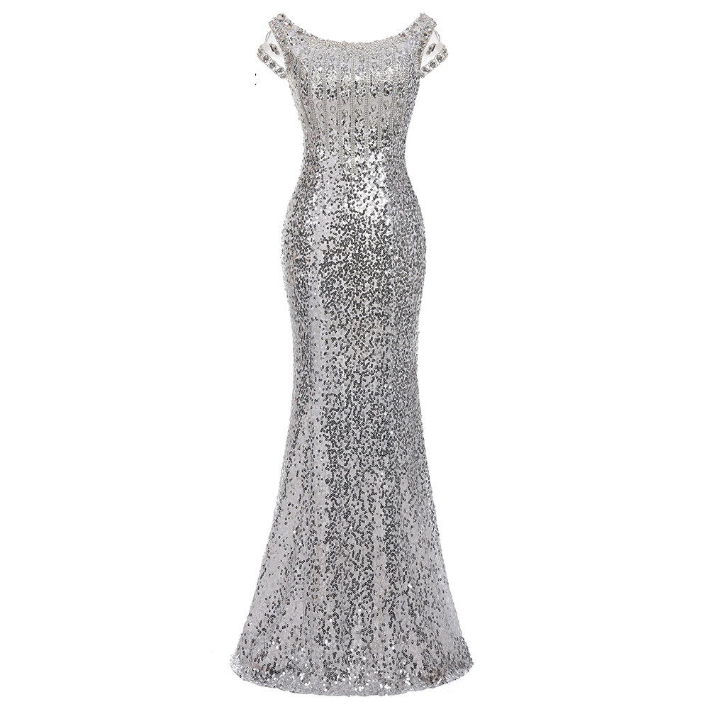 Prom Dresses,2018 Elegant Prom Dresses Mermaid Silver Party Dresses