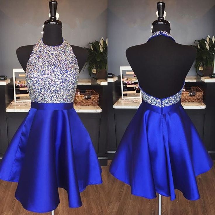 blue graduation dress