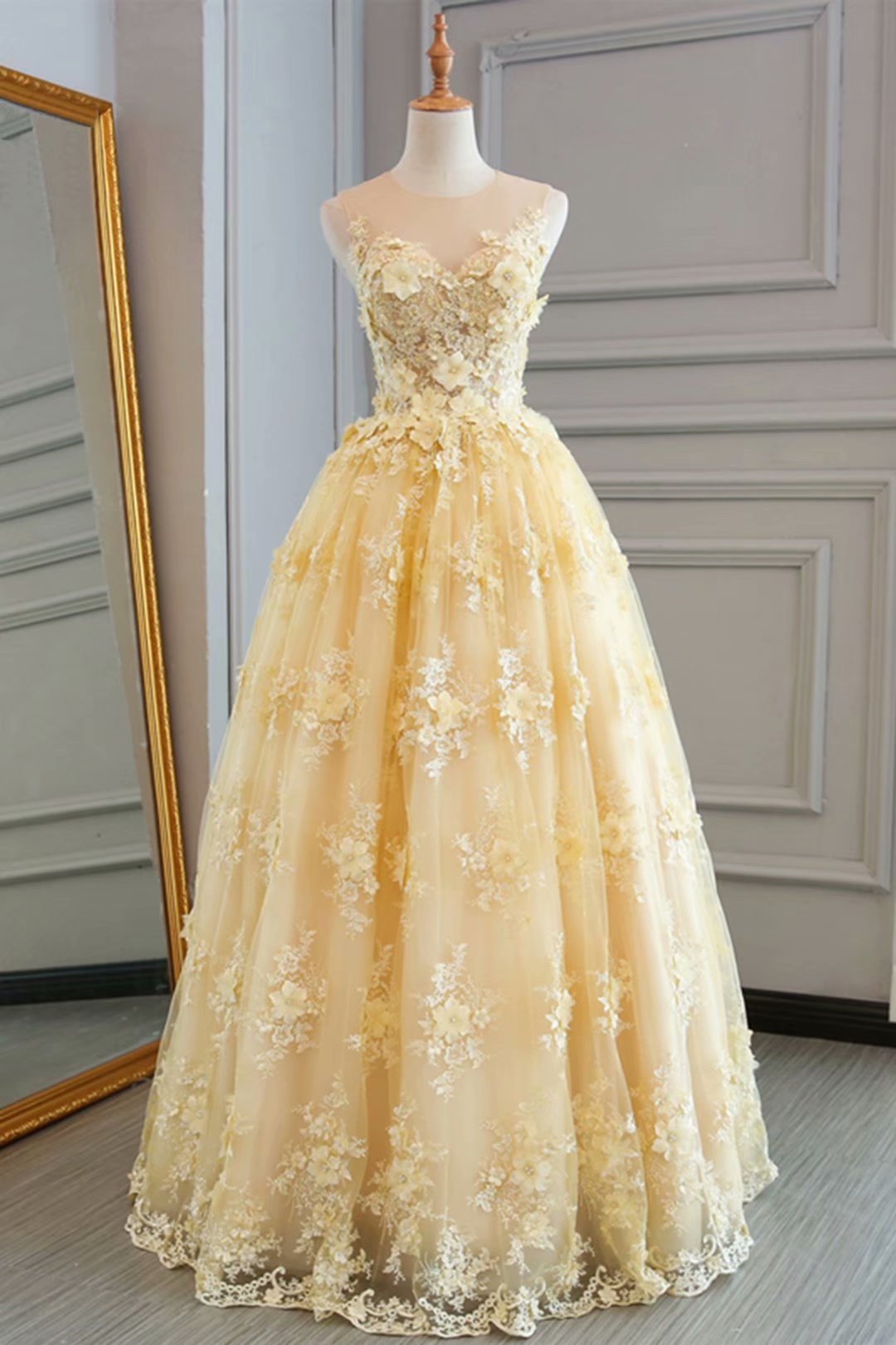 long prom dresses yellow Sexy V-Neck Formal Dress , Mermaid Evening Dress, Str – DSProm This dress combines elegance and sparkle for an unforgettable evening Gold Satin V Neck Long