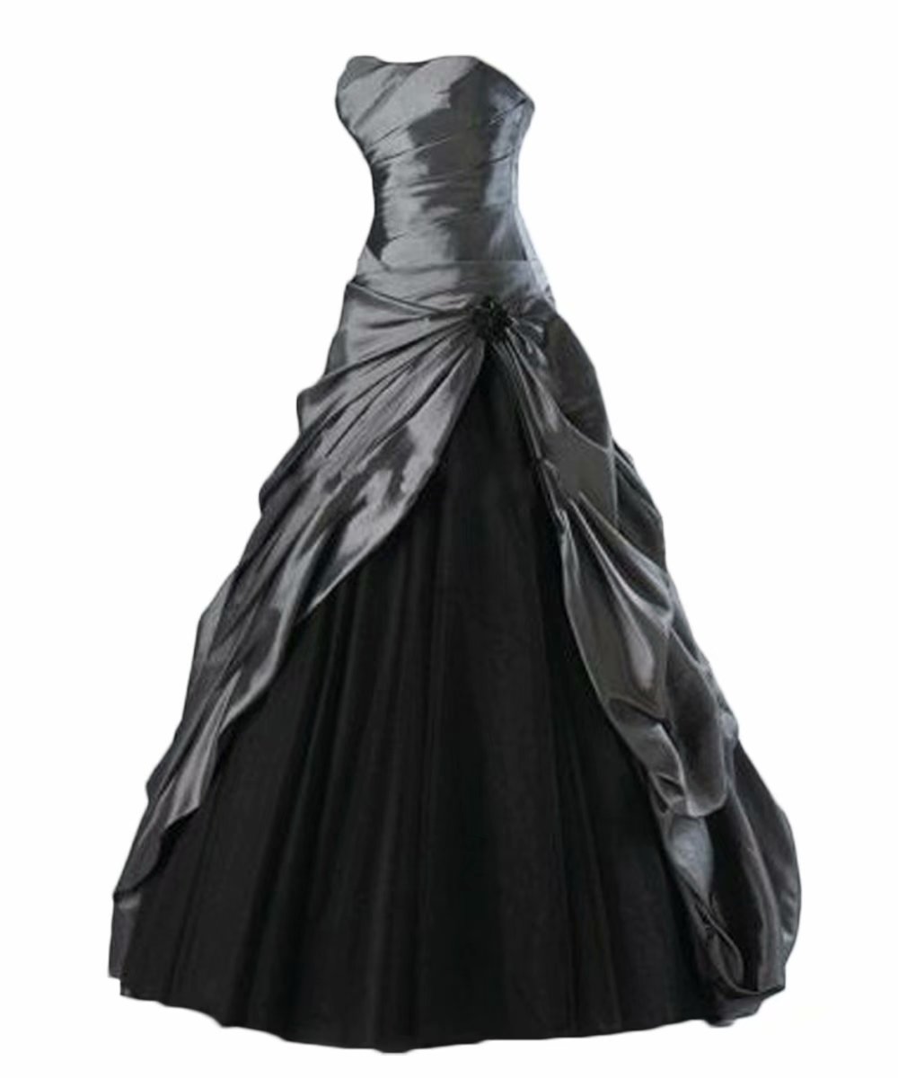 Sexy Evening Gowns Strapless Taffeta Evening Dresses Long Elegant Formal Dress