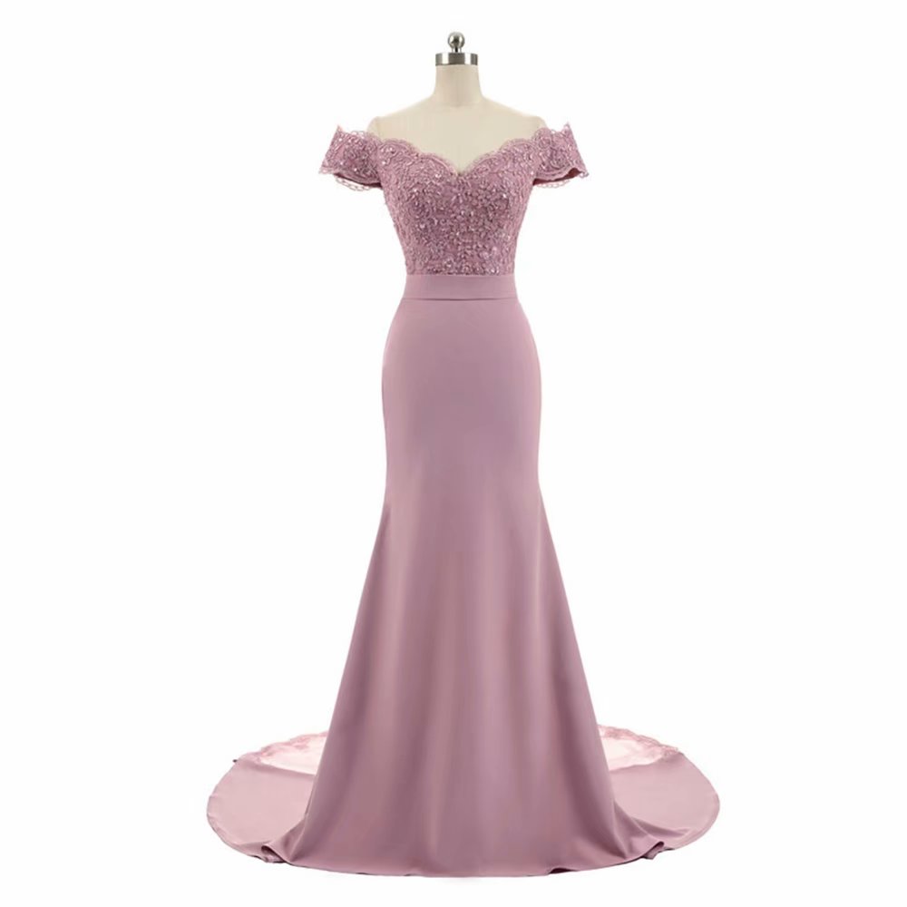 chinese dress ladies Strapless Light Pink Mermaid Prom Dresses, Light Pink Mermaid Formal E –  jbydress main image 0