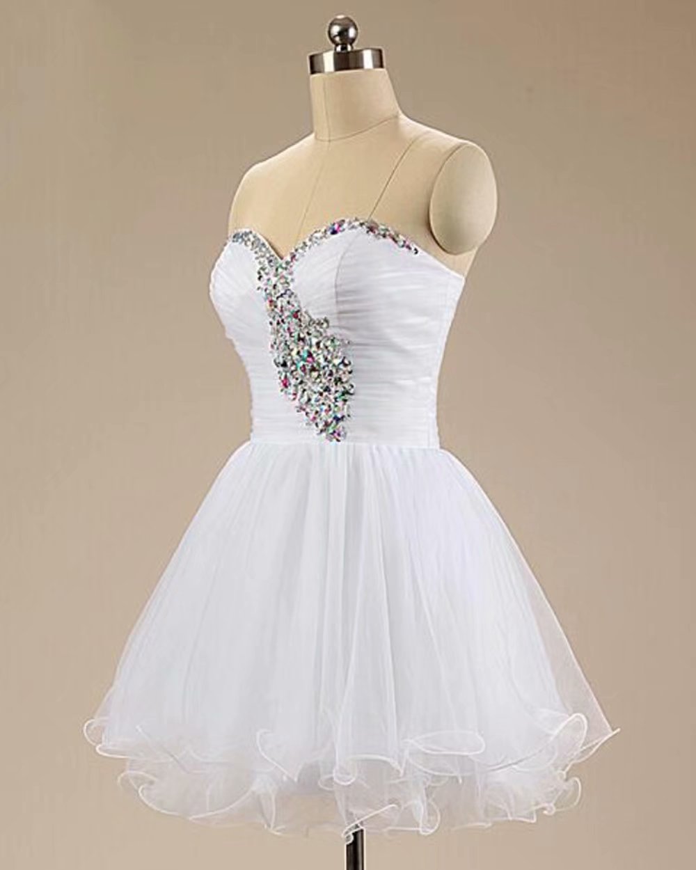 White short prom dresses 2019 cheap