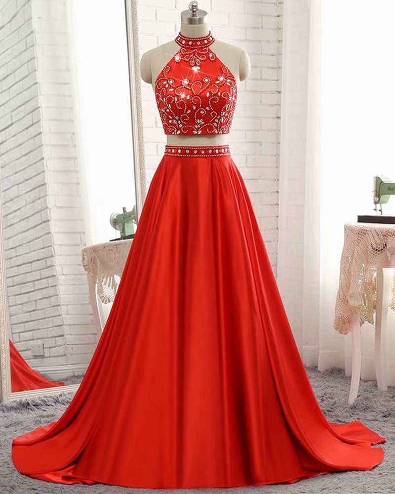 2 piece prom dress 2019 hotsell
