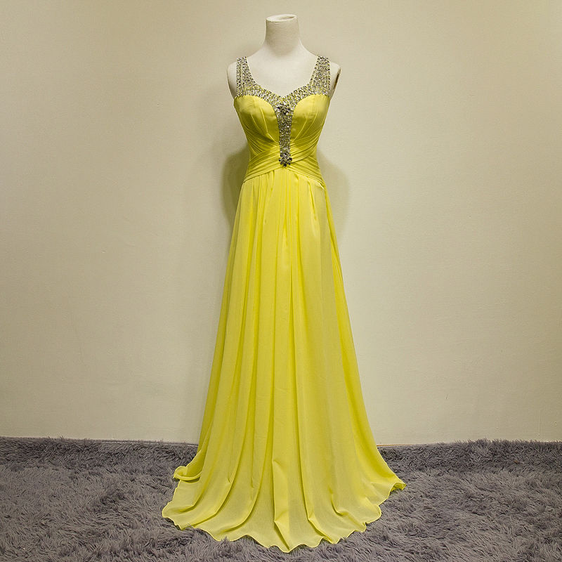 Prom Dress,luxury Prom Dress,sexy Prom Dress,a Line Prom Dress,beaded Prom Dress,unique Prom Dress,yellow Prom Dress,long Prom Dress,dress