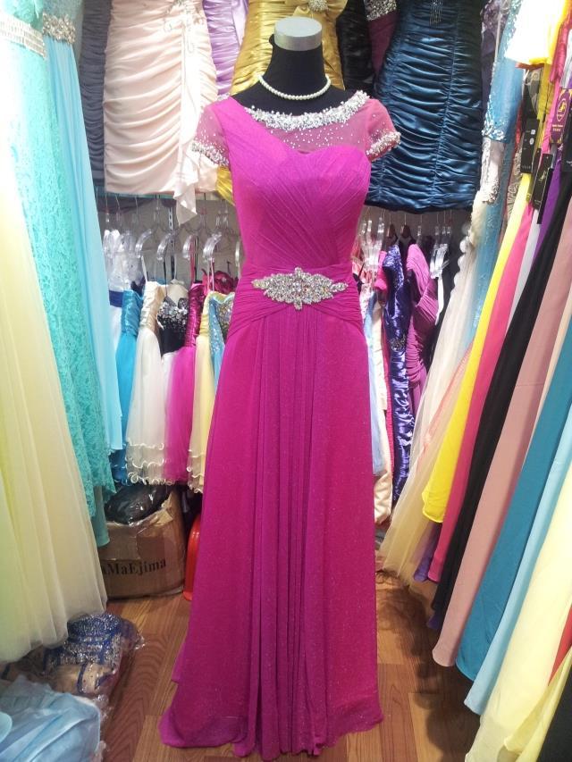 Prom Dresses 2019,long Crystal Beading Dresses, Fuschia Evening Dresses, Formal Dresses Evening, Plus Size Dresses, Sexy Evening Gowns