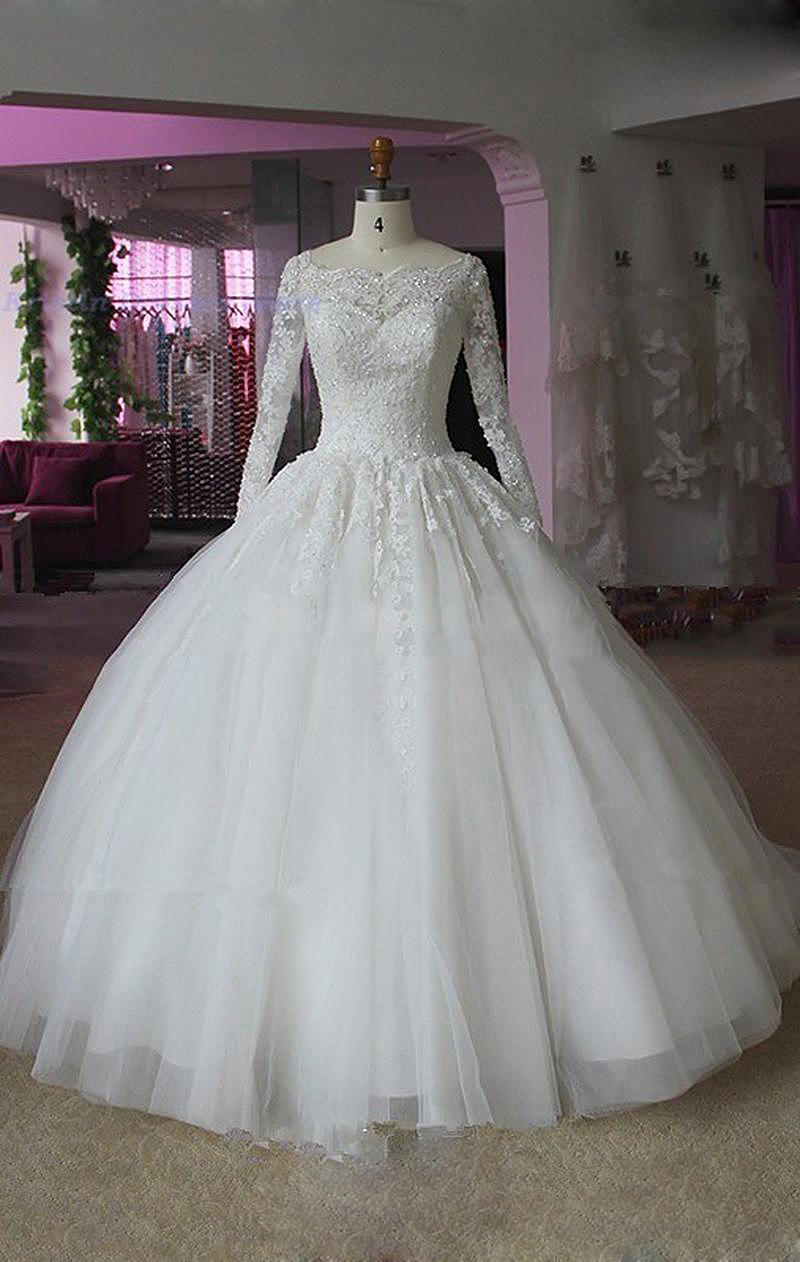 Long Sleeve Wedding Dresses, 2019 Wedding Dresses With Lace Applique ,plus Size Wedding Dresses,2019 Wedding Dresses,luxury Wedding Dress,bridal