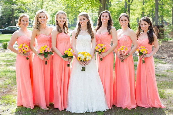 Coral Bridesmaid Dresses