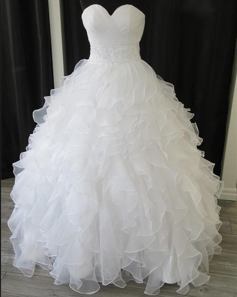 2019 Wedding Dresses,ball Gown Wedding Dresses,vintage Wedding Dress,organza Ruffles Wedding Dresses,plus Size Wedding Dresses,wedding