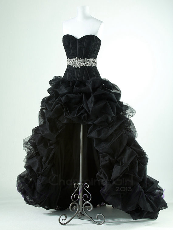 2016 Black High Low Evening Dresses Sweetheart Elegant Prom Dress Real Photo Beaded Homecoming Cocktail Graduation Dresses Robe De Soiree Formal