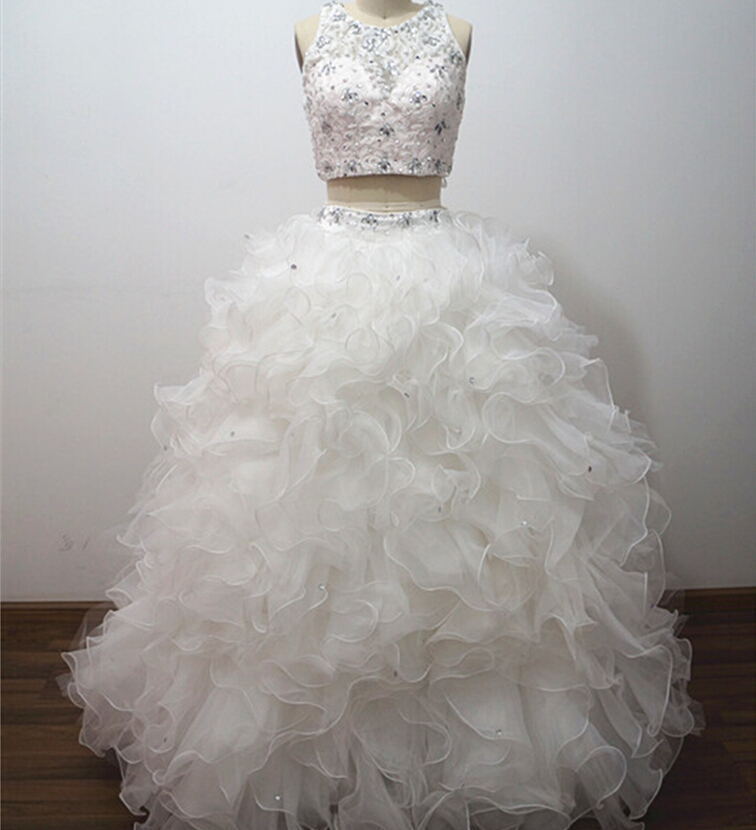 Wedding Dress, Wedding Dresses,2 Piece Wedding Dresses, Ball Gown Wedding Dresses,custom Made Wedding Dresses