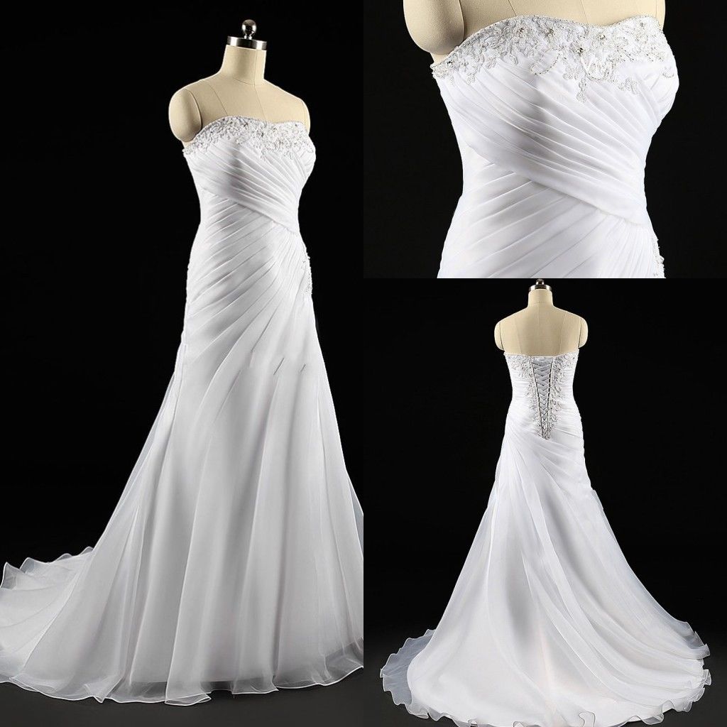 Wedding Dress, Wedding Dresses,mermaid Wedding Dresses, White Organza Wedding Dresses,custom Made Wedding Dresses