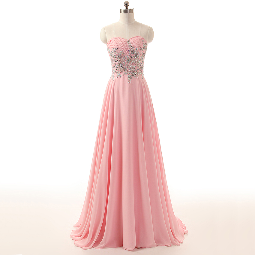 Prom Dress,strapless Prom Dress,pink Prom Dresses,custom Made Prom Dress, Vintage Prom Dress,long Prom Dresses,2016 Prom Dresses