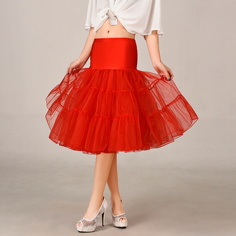 Red Short A Line Petticoat Crinoline Underskirt Tutu Skirts Dance Wedding Dress Skirt Slips