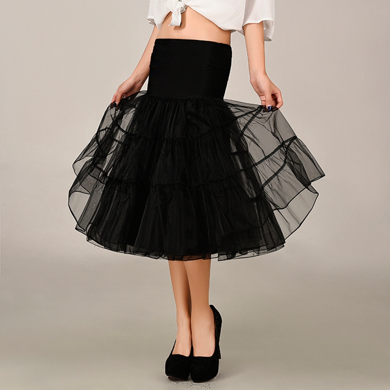 2016 Black Summer Dress New Short A Line Petticoat Crinoline Underskirt Tutu Skirts Dance Wedding Dress Skirt Slips