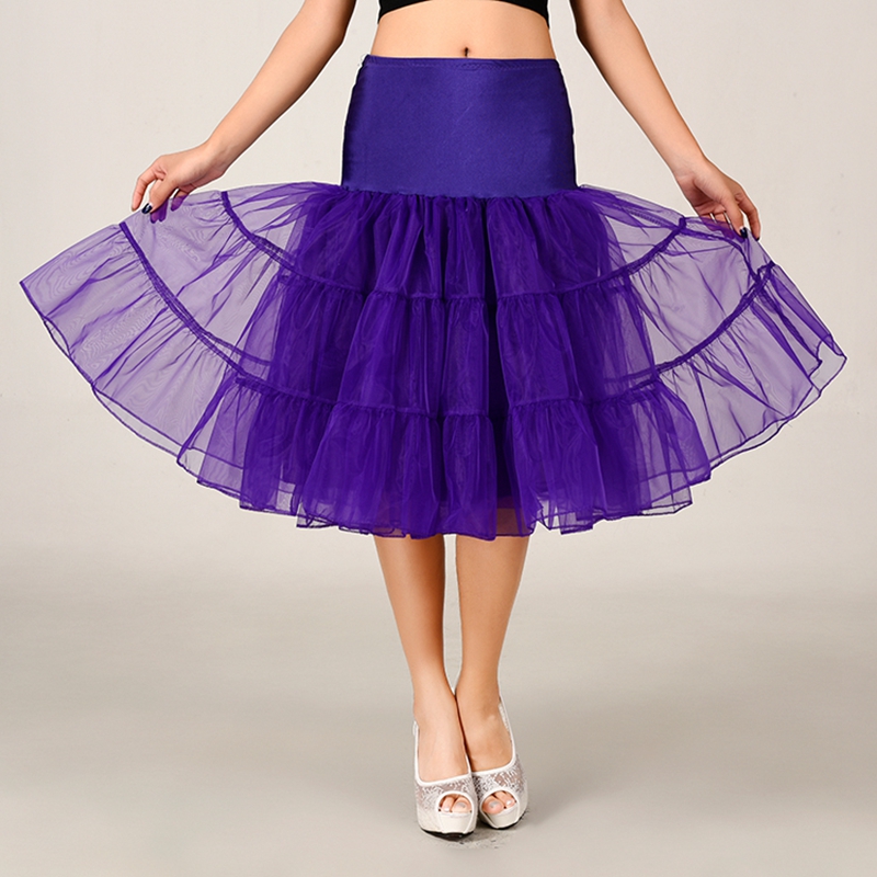 2016 Purple Petticoat Summer Dress Short A Line Crinoline Underskirt Tutu Skirts Wedding Dress Skirt A Line Skirts
